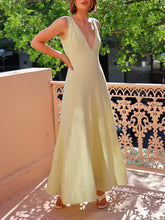 Exquisite Modern V-Neck A-Line Wavy Maxi Dress